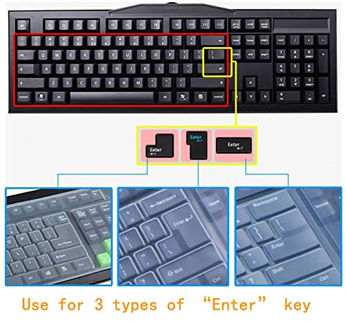BronaGrand 2 Pack Clear Desktop Computer Keyboard Protection Skin Protector Cover for PC 104/107 Keys Standard Keyboard