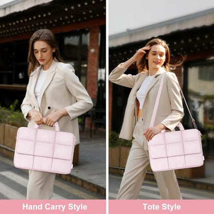 MOSISO Laptop Bag for Women, Computer Bags | Puffy Laptop Sleeve Bag with Trolley Sleeve