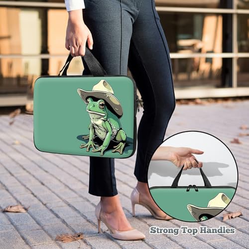 Universal Tablet Laptop Sleeve Case 10 inch, Green Frog Slim Carrying Case Durable Handbag Travel Laptop Bag for 7 to 10-inch Laptops/Notebook/Kids Tablet/ipad/eBook Readers - color: Green Frog, size: 10 inch