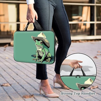 Universal Tablet Laptop Sleeve Case 10 inch, Green Frog Slim Carrying Case Durable Handbag Travel Laptop Bag for 7 to 10-inch Laptops/Notebook/Kids Tablet/ipad/eBook Readers - color: Green Frog, size: 10 inch