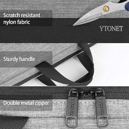 Ytonet Laptop Sleeve Case 13 13.3 Inch, TSA Slim Laptop Case with Handle | Compatible with MacBook Neo, Air, Pro HP Dell Notebooks, TSA, Slim, Water Resistant, Business Travel Carrying Cover, Grey - color: Grey, size: 13-13.3 in