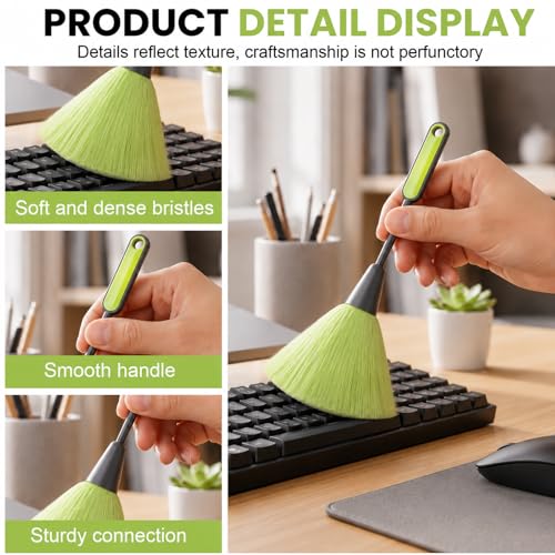 Keyboard Cleaning Brush Computer Cleaning Brush Portable Small Dust Brush for Keyboard Laptop Desk Electronics - color: Green