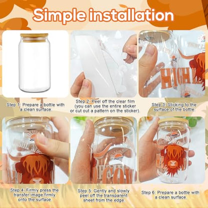 Rngmsi 20 Pcs Vintage Fall UV DTF Cup Wrap UV DTF Stickers for 16 OZ | Vintage Fall, 16 OZ, Autumn Pumpkin Ghost, Waterproof UVDTF Transfer Decals, Glasses Cups Mug DIY Crafts - style: Vintage Fall