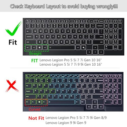 Keyboard Cover for Lenovo Legion Pro 5 5i 7 7i Gen 10 16", Lenovo Legion 5 5i 7i Gen 10 / Legion 9 9i Gen 10 18" Keyboard Skin Protector [Not fit for Legion Pro 5 5i 7 7i Gen 8/9 15.6"]- Gradual Pink - color: Gradual Pink