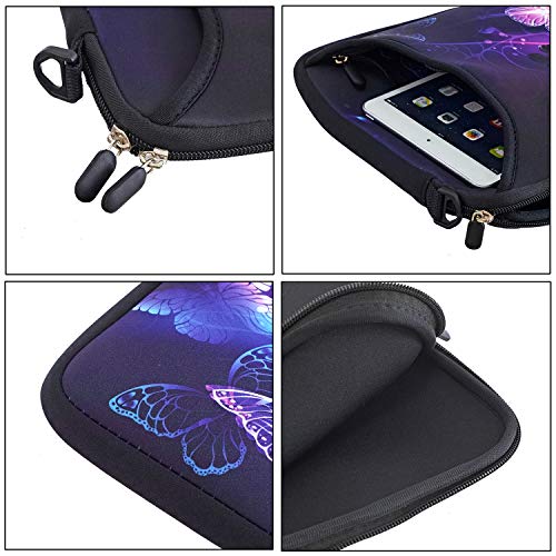 11 11.6 12 12.5 13 inches Laptop/Chromebook/PC Messenger Bag Tablet Travel Case Neoprene Handle Sleeve with Shoulder (11-13.3 inch, Butterflies) - color: Butterflies, size: 11-13.3 inch