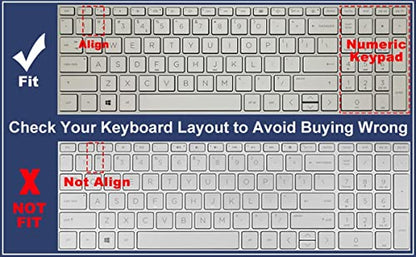 Keyboard Cover for HP Essential 17t, HP 17.3 Laptop 17-cn 17-cp 17z-cp300/cp200 17-cp3155cl 17-cp2025dx 17-cp3005dx 17-cp2331ds 17-cp0196nr 17-cp3005dx 17-cp3055cl 17-cp3155cl 17-cp0013dx 17-cp2099nr - color: GradualPurple(Regular Letters)