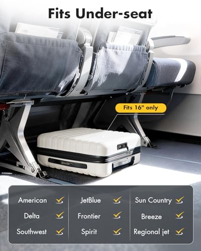 Lekesky 18 Inch Expandable Carry On Luggage Airline Approved, Beige | Durable ABS, Small Underseat Carry-on Luggage with TSA Lock Spinner Wheels, Personal Item Luggage Removable Wheels for Travel - color: D-Beige, size: 18 Inch