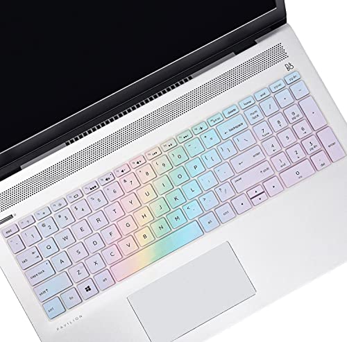 Keyboard Cover for 15.6 17.3 HP Laptop 15-dw 15-dy 15-ef 15-da/db/bs 15t-dw400 15-dw0083wm 15-dy2073dx 15t-dy200 15z-ef2000|HP Envy X360 15m-dr/ds 17-bs/bw/by/ca 17-by4013dx by4623dx 17-by4025nr Skin - color: Rainbow Color