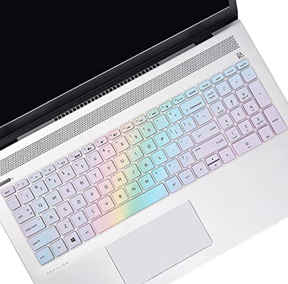 Keyboard Cover for 15.6 17.3 HP Laptop 15-dw 15-dy 15-ef 15-da/db/bs 15t-dw400 15-dw0083wm 15-dy2073dx 15t-dy200 15z-ef2000|HP Envy X360 15m-dr/ds 17-bs/bw/by/ca 17-by4013dx by4623dx 17-by4025nr Skin - color: Rainbow Color