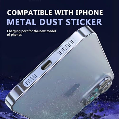 MysticHome for iPhone 17/16 Pro Accessories, 5 Pcs Cell Phone Speaker Anti-Dust Plugs, 1 Pcs USB C Dust Plug, Compatible with Speaker Dust Cover,Sky Blue - color: Sky Blue