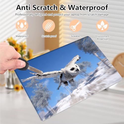 Laptop Skin Sticker Decal 15.6 Inch,12 13 13.3 14 15 15.6 in Laptop Netbook Skins for Notebook,Art Decal Removable Waterproof Scratch Resistant,Universal Vinyl Cover,Cute White Owl Snow - color: Cute White Owl Snow
