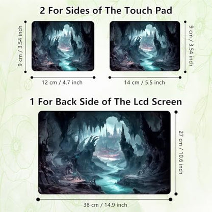Laptop Skin Sticker Decal, Universal Reusable Vinyl Laptop Cover for 12" 13" 13.3" 14" 15" 15.4" 15.6" Notebook PC, Waterproof Scratch-Resistant with 2 Wrist Pads, Easy to Apply & Remove,Art Mountain - color: Art Mountain