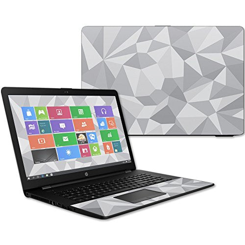 MightySkins Skin Compatible with HP 17t Laptop 17.3" (2017) - Gray Polygon | Protective, Durable, and Unique Vinyl Decal wrap Cover | Easy to Apply, Remove, and Change Styles | Made in The USA