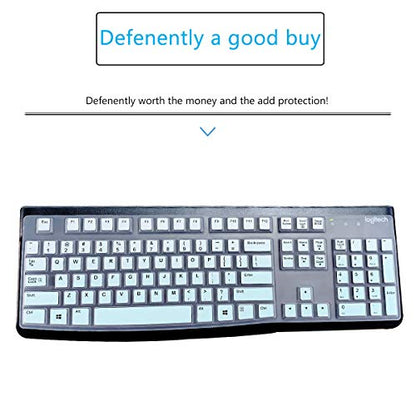 MUBUY Keyboard Cover Skin Protector for Logitech MK120 K120 Wired Keyboard, Keyboard Protective Skin US Layout (NOT Fit Other Model Keyboards)-MIntGreen - color: MintGreen
