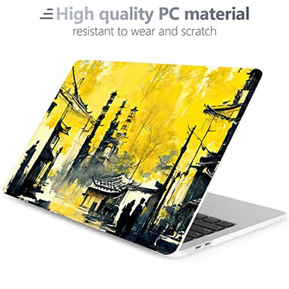 Batianda AstroGrid Case for MacBook Pro 13 inch 2020 2022, Autumn | Fits Model A2338 M2 M1 A2251 A2289,1.2mm Slim Lightweight Hard Shell Cover, Scratch Resistant,4-in-1 Accessories Bundle - color: Autumn