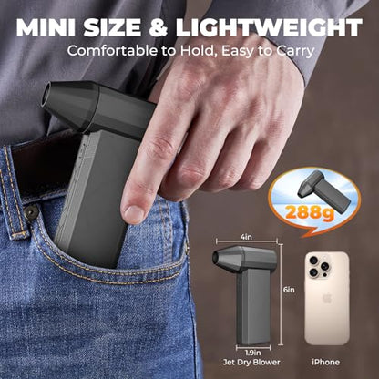 Compressed air Duster，3 Gear Adjustable 130000RPM Electric air Duster, Cordless air Blower for Laptop, Keyboard, Electronics, Replaces Compressed Air Can