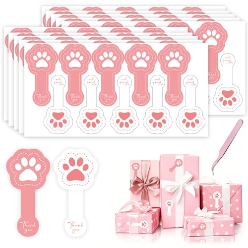 for iPad Case with 10 Sets of 100 Pcs Cute DIY Vinyl Laptop Stickers Tweezers Decals, Waterproof Aesthetic Stickers Suitable for Phone, Water Bottles, Cups, Suitcases, Anywhere-Cat Paw - color: Cat Paw
