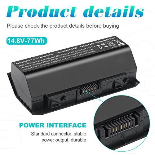 Futurebatt Laptop Battery Compatible with ASUS(ROG) G750 G750J G750JH G750JM G750JS G750JW G750JX G750JZ - size: A42-G750 7.28 4.92 1.77