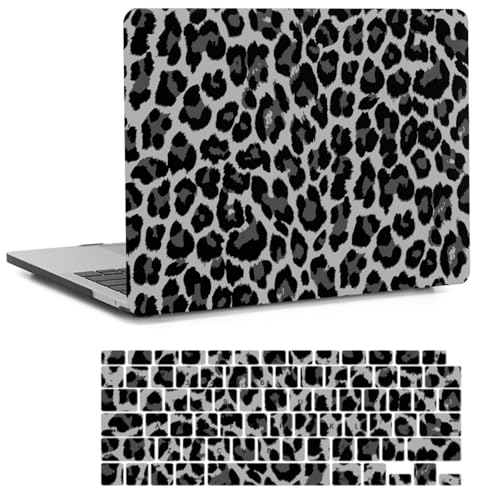 Compatible with MacBook Pro 14 inch Pro/Max Case 2025-2021 M5/M4/M3/M2/M1 Models A3434 A3185 A3401 A3112 A2918 A2992 A2779 A2442, Plastic Laptop Shell & Keyboard Cover, Black Leopard Print - color: Black Leopard Print, size: Pro 14.2" (2026-2021)M5/M4/M3/