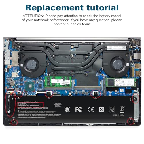 Futurebatt IR06XL M02029-005 Laptop Battery Replacement for HP ZBook Power G7 G8 G9 G10 Mobile Workstation ZBook Power G10 A Mobile Workstation Series IR06083XL M02029-005 TPN-DB0C M01523-2C2 - size: IR06XL 14.1 4.4 0.7 in