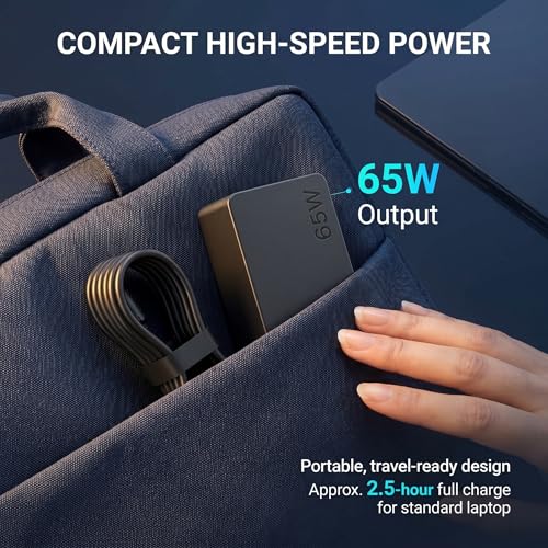 65W USB C Charger for LG Gram 14 15 16 17, VUOHOEG 20V 3.25A Laptop Charger Compatible with USB-C Charging Laptops, AC Power Adapter for LG Gram 17Z90P 16Z90P 15Z90P 14Z90P 16Z90Q 15Z90Q