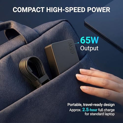 65W USB C Charger for LG Gram 14 15 16 17, VUOHOEG 20V 3.25A Laptop Charger Compatible with USB-C Charging Laptops, AC Power Adapter for LG Gram 17Z90P 16Z90P 15Z90P 14Z90P 16Z90Q 15Z90Q