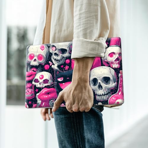 Reusable Universal Laptop Skin Sticker, Cut to Fit for 11.6–15.6 Inch Laptops, Waterproof Protective Film, No-Residue - Candy Color Skull Monster - color: Candy Color Skull Monster