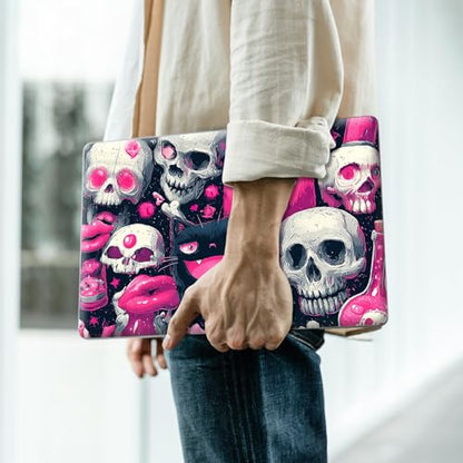 Reusable Universal Laptop Skin Sticker, Cut to Fit for 11.6–15.6 Inch Laptops, Waterproof Protective Film, No-Residue - Candy Color Skull Monster - color: Candy Color Skull Monster