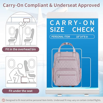 Underseat Carry On Luggage with Wheels, 17 inch Lightweight Overnight Soft Sided Personal Luggage Bag Carry-On Suitcase for Short Trip Travel Business, Pink - color: Purple Pink