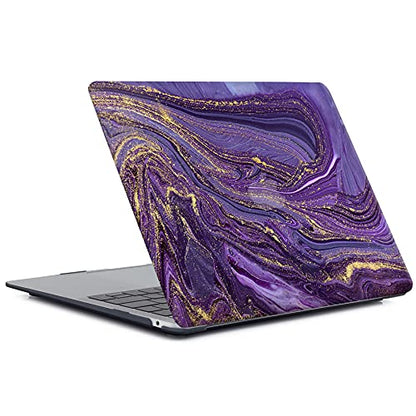 MacBook Air 13 Inch Laptop Case Compatible With 2010-2017 Models A1466 A1369 - Plastic Hard Shell Cover & Keyboard Skin - Purple Wave - color: 1280 Purple wave, size: Air 13" 2010-2017(A1369/A1466)