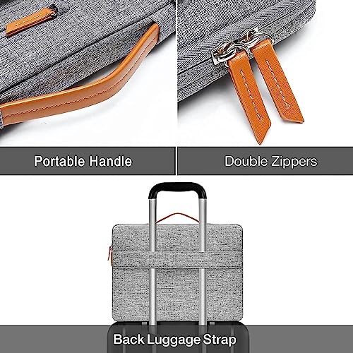 MOSISO 360 Protective Laptop Case 13.3 inch, 13-13.3 inch Laptop Sleeve | Compatible with MacBook Air/Pro 13 / Pro 14,HP Dell Acer ASUS, Side Open Carrying Case with 4 Zipper Pockets, Gray - color: Gray, size: 13.3 inch