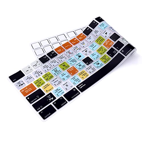 Lightroom Keyboard Cover for Apple iMac Magic Wireless Keyboard A1843 | US&EU Layout,Soft Silicone,Protective Skin,with Numeric Keypad MQ052LL/A,2017, Washable&Reusable,Full Protection,Precise Fit - color: Lightroom