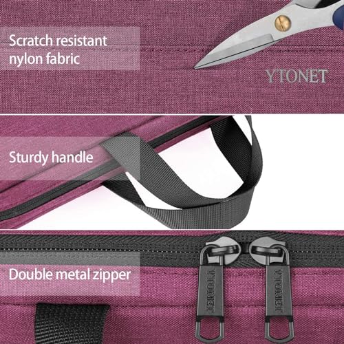 Ytonet Laptop Case 16 inch, 15-15.6 Inch Laptop Sleeve Cover with Handle | Compatible with HP Dell Lenovo Asus Notebooks, Computer Carrying Case, TSA, Protective, Slim, for Women, Purple Red - color: Purple Red, size: 16 inch
