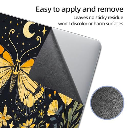 Universal Laptop Skin Sticker Decal, 12"-15.6" Aesthetic Vinyl Wrap, Golden Butterfly Night Sky Waterproof Notebook Cover Art Protector for MacBook HP Dell Lenovo, Fits 13" 14" 15" 15.6" - color: Golden Butterfly Night Sky