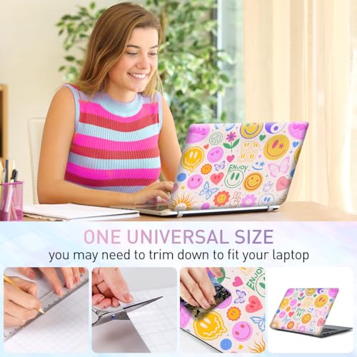 12.1-15.6 Inch Laptop Skin Decal, Universal Reusable Vinyl Laptop Cover Sticker, Waterproof Art Decal Protector in Cute Funny Style - color: Cute Funny Style