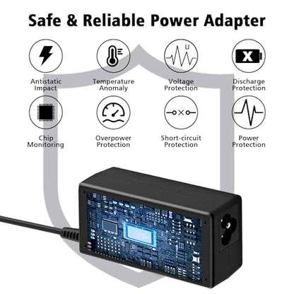 LHYSFIY 65W AC Laptop Charger Compatible with Dell Inspiron 15-3000 15-5000 15-7000 17-3000 17-5000 17-7000 13-5000 13-7000 11-3000 2 in 1 Series 3558 3181 5558 5559 5567 5100 5535 Adapter Power Cord - color: black