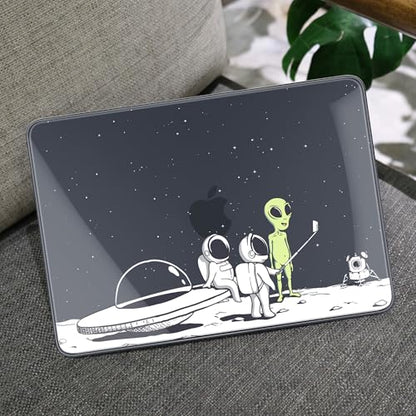 MEEgoodo Printed Case for New MacBook Neo 13 inch 2026 Release(Fit Model A3404), Laptop Hard Shell Cases with Keyboard Skin & Screen Protector & Webcam Covers, Astronauts & Alien - color: Astronauts & Alien
