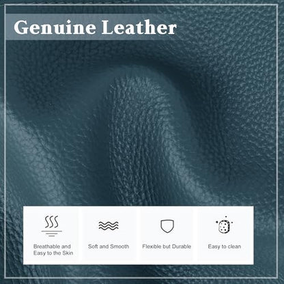 befen Genuine Leather Tote Bag for Women Work Travel Leather Purse Handbags | Real Leather, Padded 14" Laptop Compartment, Multi-Pockets, Zipper, Tote Bag for Daily - color: Teal Blue