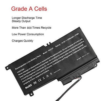PA5107 Laptop Battery for Toshiba Satellite P55 P55t S55 S55t Series P55-A5200 P55-A5312 P55T-A5116 P55T-A5118 P55T-A5202 S55-A5167 S55-A5275 S55-A5279 S55-A5294 S55-A5295 S55T-A5337 S55T-A5389 - size: 10.7*4.59*0.24inch PA5107