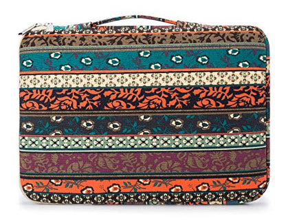 Kinmac 360° Heavy Duty Protective Laptop Sleeve Case Bag Cover with Handle for MacBook Air 13 inch,iPad Pro 13 inch and 13.3 inch HP,Dell,Lenovo,Asus,Acer Laptop (Bohemian) - color: New Bohemian, size: 12 inch-13.3 inch