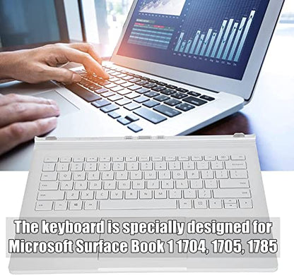Diyeeni Keyboard for Surface Book, Portable Replacement Keyboard for Microsoft Book Base 1704 1705 1785, Multifunctional Full Key Keyboard, Comfortable Buttons