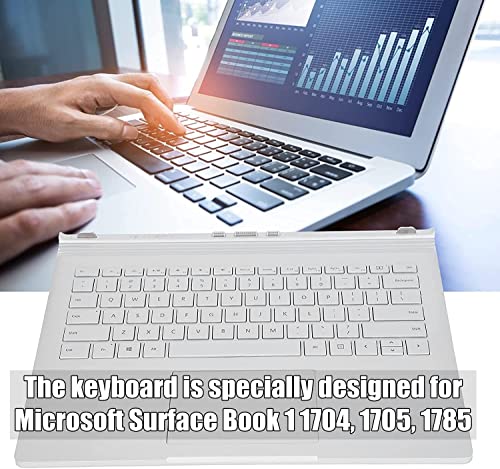 Diyeeni Keyboard for Surface Book, Portable Replacement Keyboard for Microsoft Book Base 1704 1705 1785, Multifunctional Full Key Keyboard, Comfortable Buttons