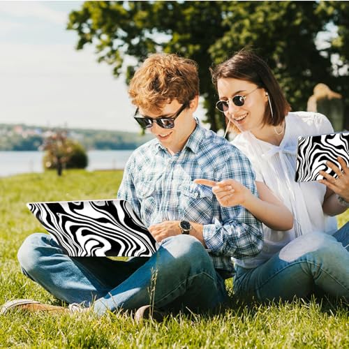 Universal Laptop Skin Sticker with 2 Wrist Pad Skins, Waterproof Scratch Resistant Vinyl Laptop Cover Decal, Cut to Fit for 11–15.6 Inch MacBook HP Dell Lenovo, Abstract Wavy - color: Abstract Wavy