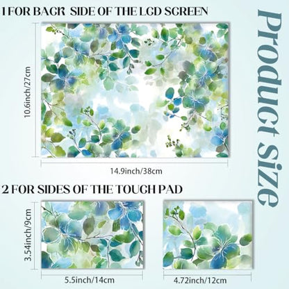 SUPERDANT Laptop Skin Sticker Watercolor Leaves Laptop Decals Personalized Universal Notebook Computer Wrap Vinyl Skin Stickers Cover Art Decal Removable 12-15.6 in Waterproof Scratch-Resistant Gifts - style: Flowers and Grasses