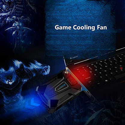 COOLCOLD K27 Laptop Cooler Portable USB Powered Vacuum Cooling Fan for 13-17 Inch Notebooks Ultra Quiet Air Extraction System with Non Slip Base Black Dual Turbo Fans