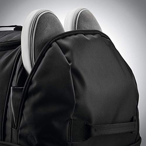 Samsonite Andante 2 Wheeled Duffel Bag – 28-Inch Durable Rolling Luggage with Inline Skate Wheels, Push-Button Handle & Spacious Compartments – Travel-Friendly and Lightweight - All Black - color: All Black, size: 28-Inch