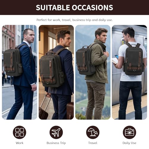 mygreen Canvas Cross Body Messenger Bag Shoulder Sling Backpack Travel Rucksack - color: Coffee Xl-zipper Shoulder, size: X-Large