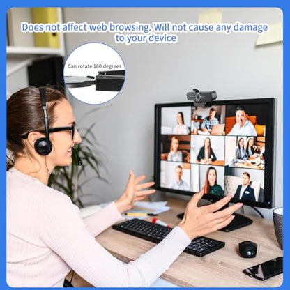 2Pcs Universal Webcam Privacy Cover Desktop Computer Camera Cover | Webcam Cover for Laptop Lens Shutter Cap Hood Plastic Streaming Web Camera Covers Clip for Laptop, Computer Black