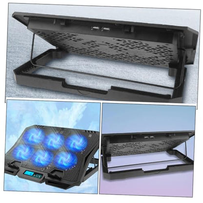 Vaguelly Laptop Cooling Pad 15.6 Inch with 6 Fans, Adjustable Speed Quiet Air Cooler Stand, Laptop Cooler Holder for Gaming and Office Use