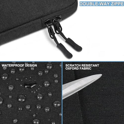Laptop Case 13 inch, Shockproof Protective Computer Sleeve Cover with Accessories Pocket, Portable Laptop Bag Compatible with New MacBook Air 13 inch, Compatible for MacBook Pro 13 inch, Black - size: 12.5 inch